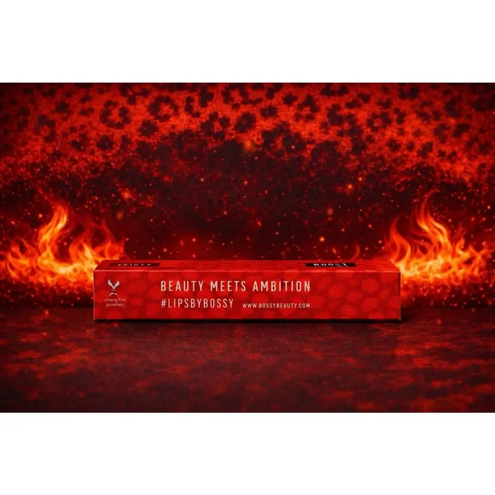 Bossy Cosmetics -Lip Plumping Gloss- Shade: Fiesty -High Shine- 0.20fl oz/ 6.2mL